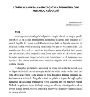 AMEA-nın Şəki Regional Elmi Mərkəzinin əməkdaşlarının yeni məqaləsi dərc olunub