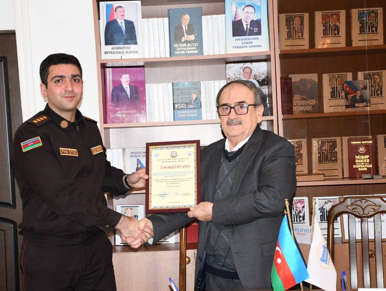 AMEA-nın Şəki Regional Elmi Mərkəzində yanğınla mübarizə hazırlığı üzrə məşğələ keçirilib