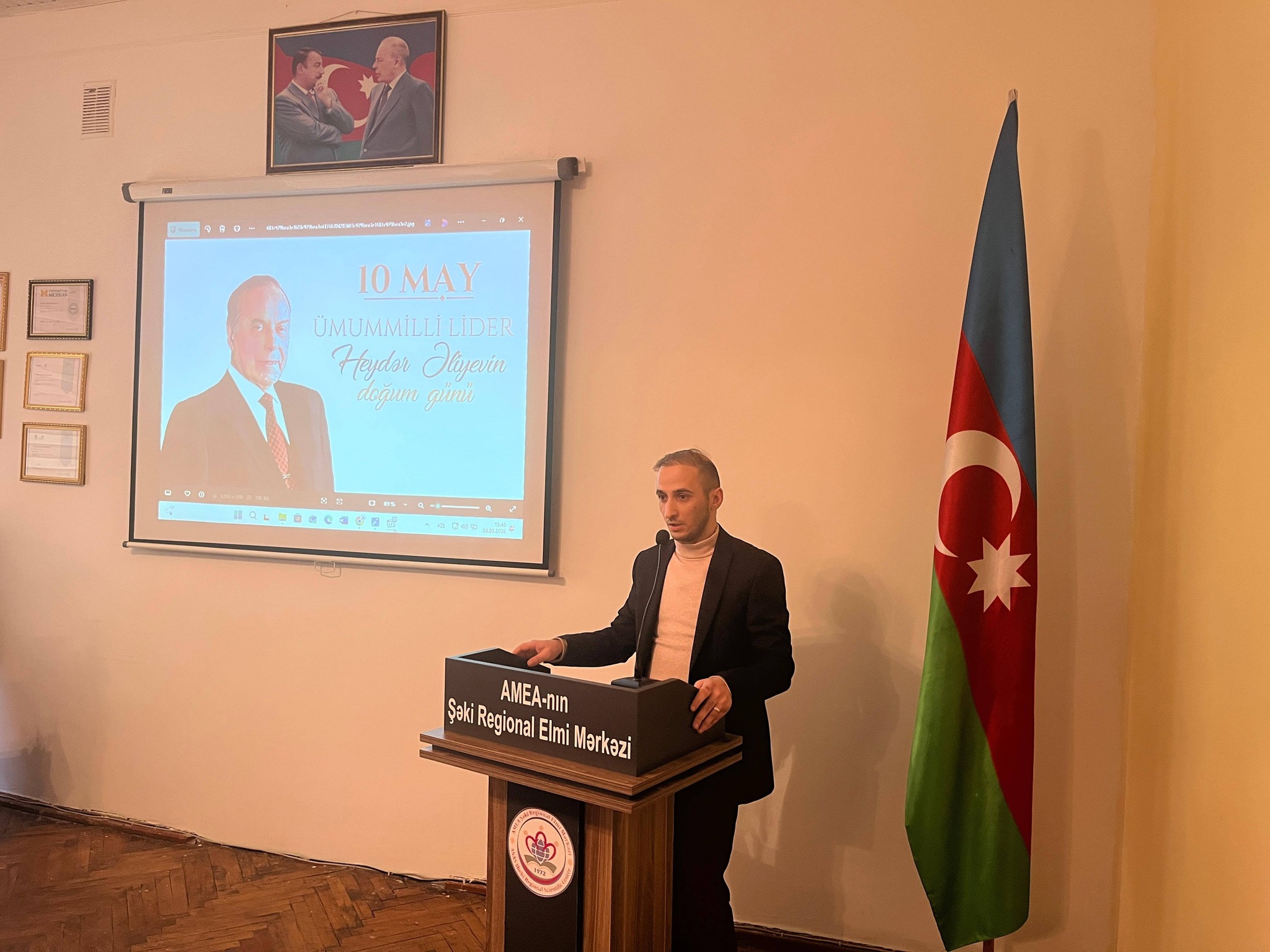 Şəki Regional Elmi Mərkəzdə “Heydər Əliyev: xalqın nicat yolunun təminatçısı” mövzusunda elmi-praktiki konfrans keçirilib