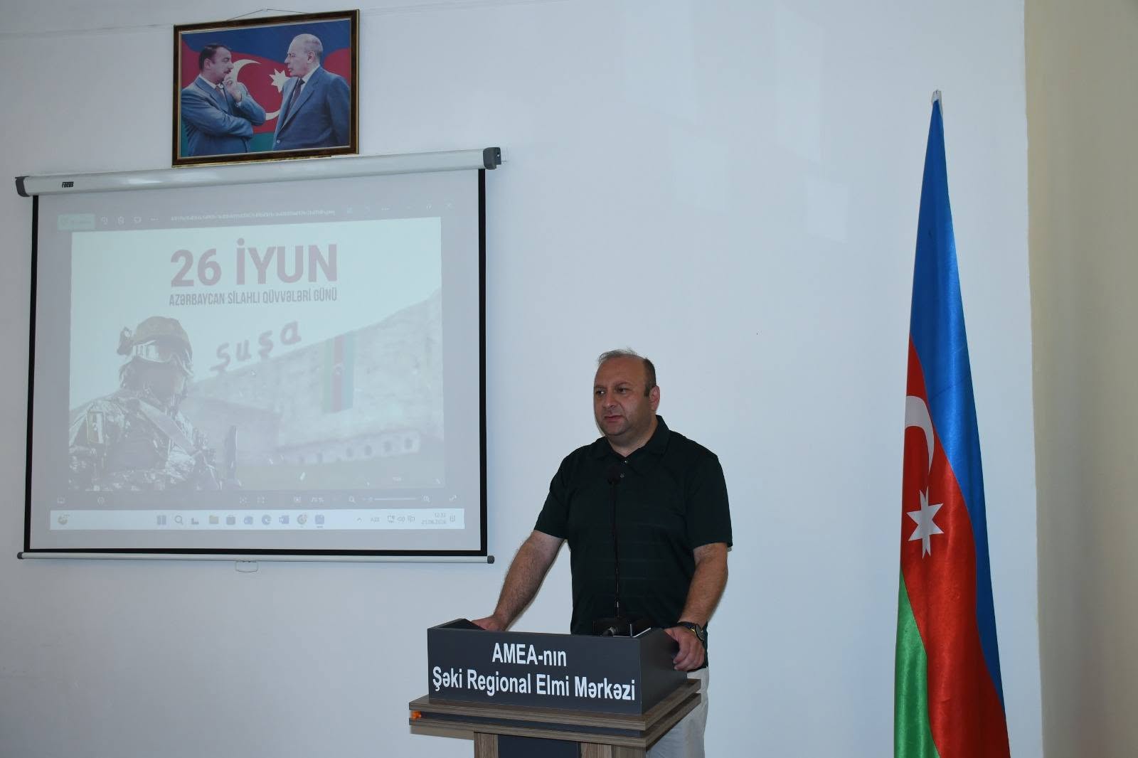 Şəki Regional Elmi Mərkəzdə Silahlı Qüvvvələr Günü qeyd edilib
