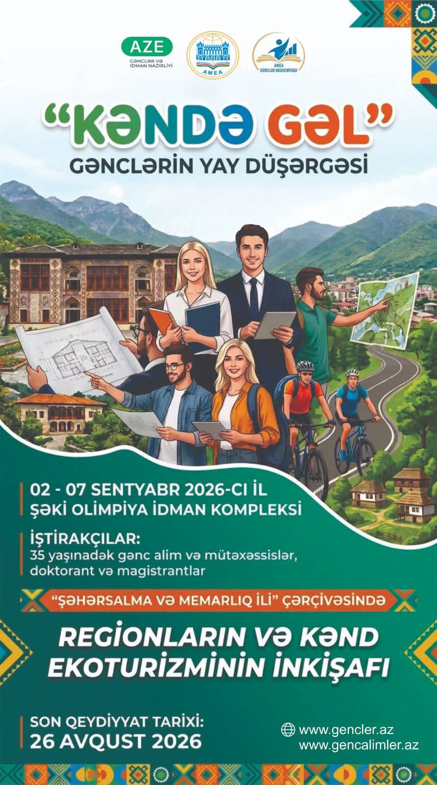 Azərbaycan Respublikasının Gənclər və İdman Nazirliyinin dəstəyi, Azərbaycan Milli Elmlər Akademiyasının tərəfdaşlığı və AMEA Gənclər Akademiyasının təşkilatçılığı ilə 2–7 sentyabr 2026-cı il tarixlərində Şəki Olimpiya İdman Kompleksində yay düşərgəsi keçiriləcək