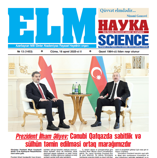 “Elm” qəzetinin növbəti sayı işıq üzü görüb