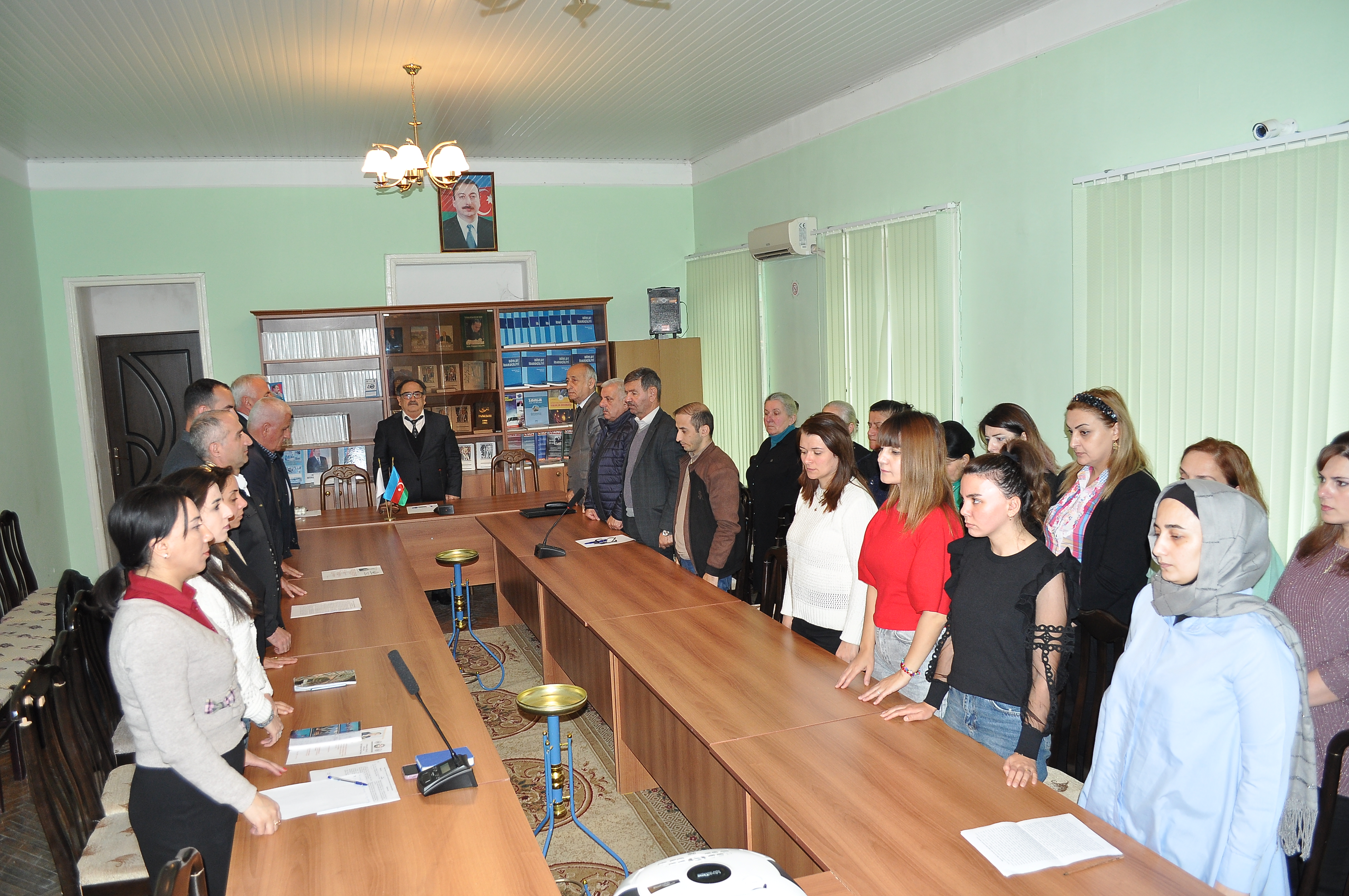 An event related to the Independence Day was held in the assembly hall of Sheki Regional Scientific Center of ANAS