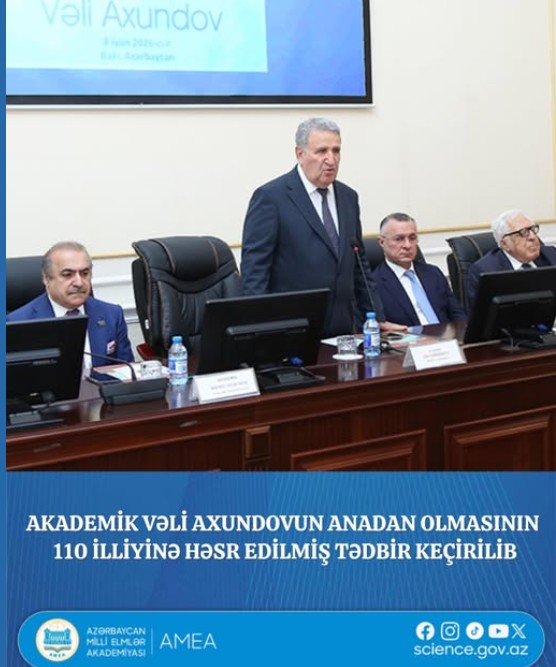 Akademik Vəli Axundovun anadan olmasının 110 illiyinə həsr edilmiş tədbir keçirilib
